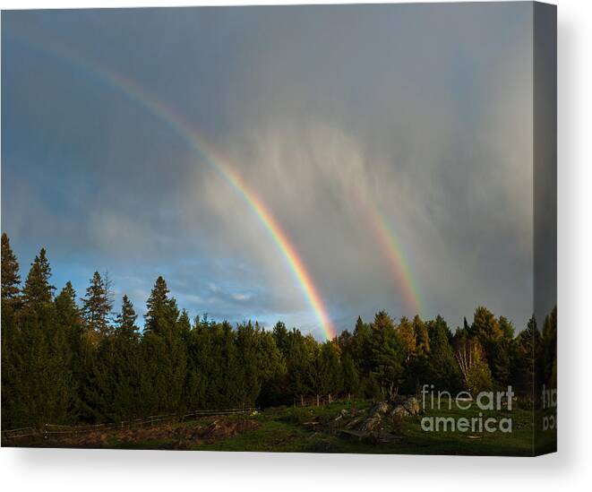 Rainbow Canvas Print featuring the photograph Double Blessing by Cheryl Baxter