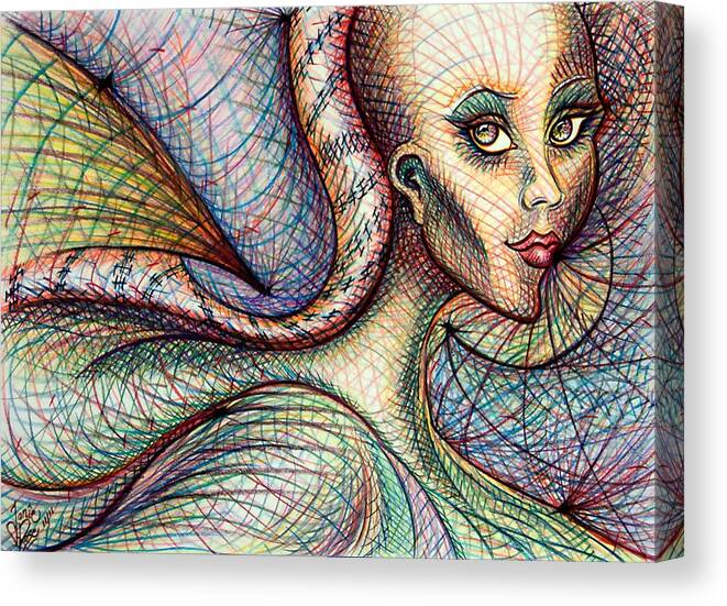 Drawing Canvas Print featuring the drawing Exposed by Danielle R T Haney