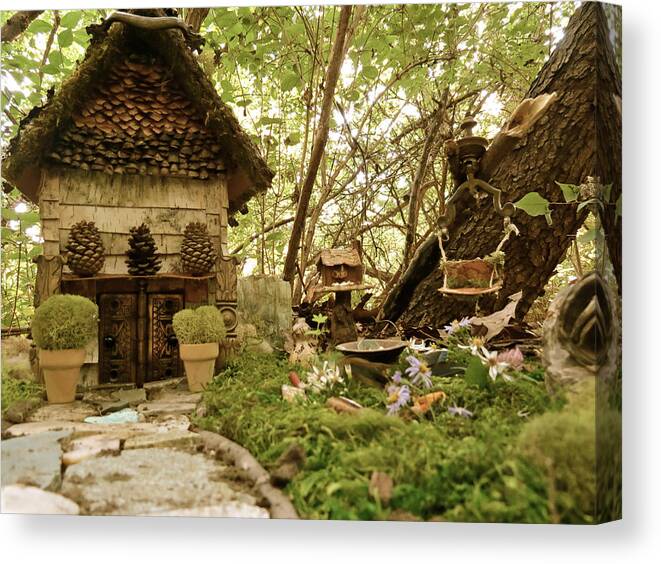 Fairy Canvas Print featuring the photograph Faerie Garden by Azthet Photography