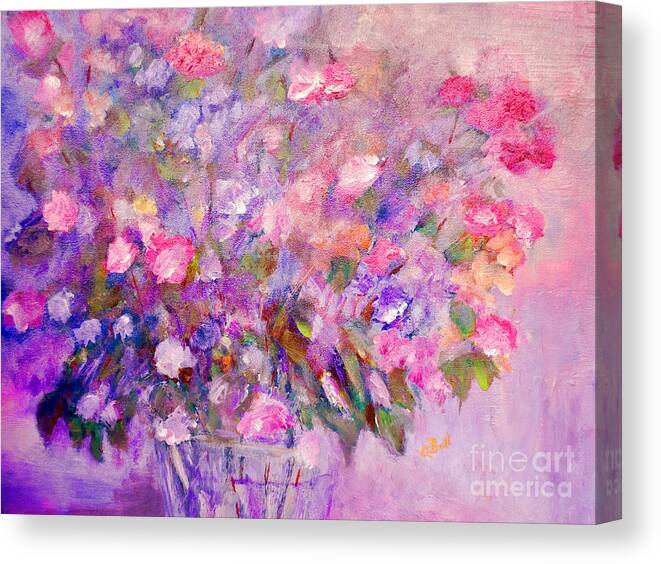 Flowers Canvas Print featuring the painting Flowers for Mother by Claire Bull