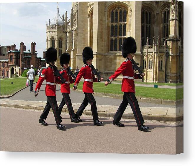 Grenadier Guards Canvas Print featuring the photograph Grenadier Guards by Keith Stokes