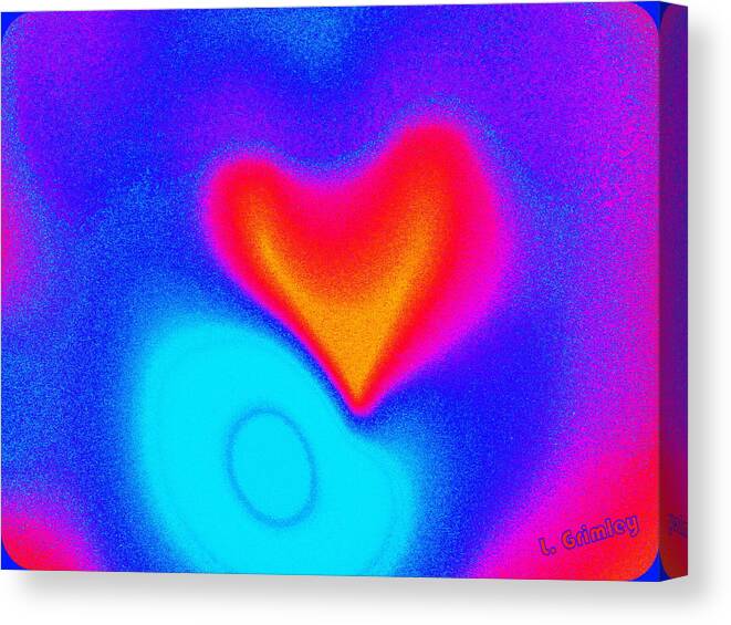 Heart Canvas Print featuring the digital art Heart of Love by Lessandra Grimley