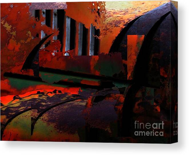Abstract Canvas Print featuring the photograph Heaven or Hell by Robert D McBain