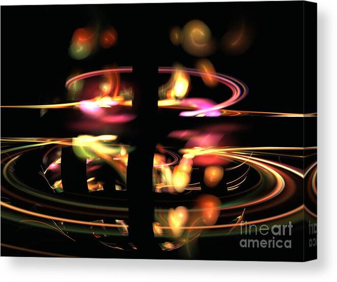 Apophysis Canvas Print featuring the digital art Highway Lights by Kim Sy Ok