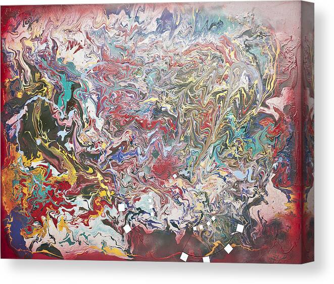  Marketing Canvas Print featuring the mixed media In the Mix by Artista Elisabet