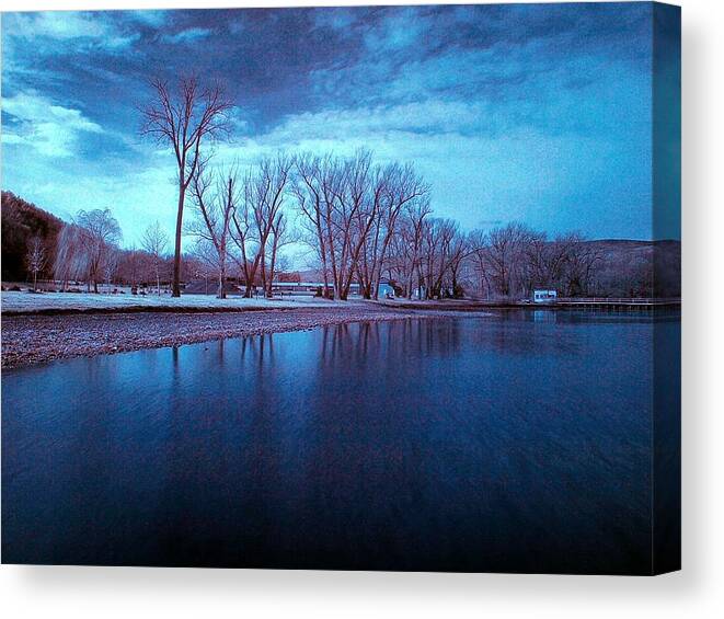 Infrared Canvas Print featuring the photograph Infrared by the Lake by Joshua House