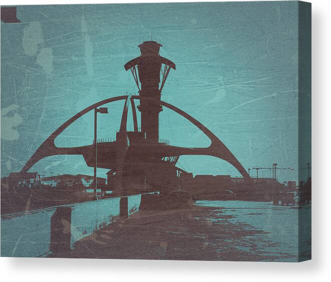  Canvas Print featuring the photograph LAX by Naxart Studio