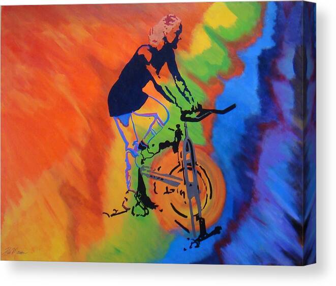 Fine Art Canvas Print featuring the painting Live to Ride by Bill Manson