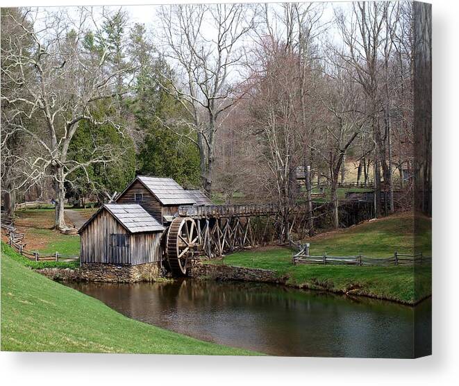 Virginia Canvas Print featuring the photograph Mabry Mill by Jim Goldseth
