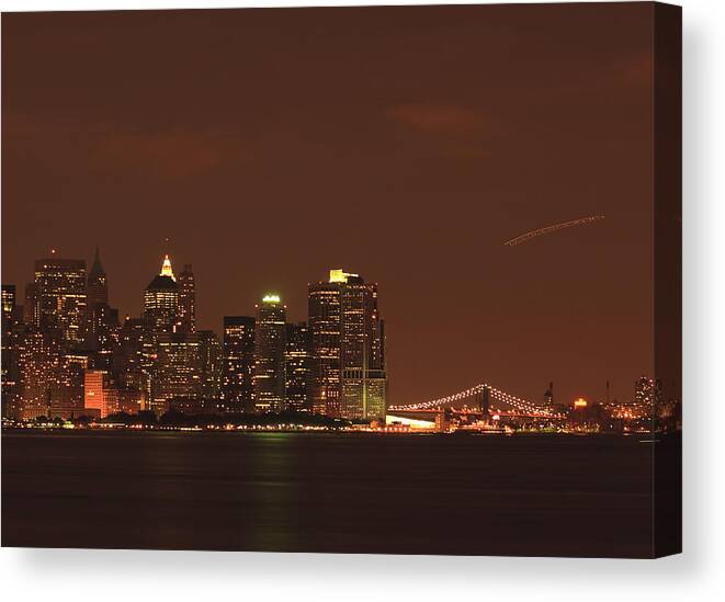 New York Canvas Print featuring the photograph New York Skyline by Kim Hojnacki