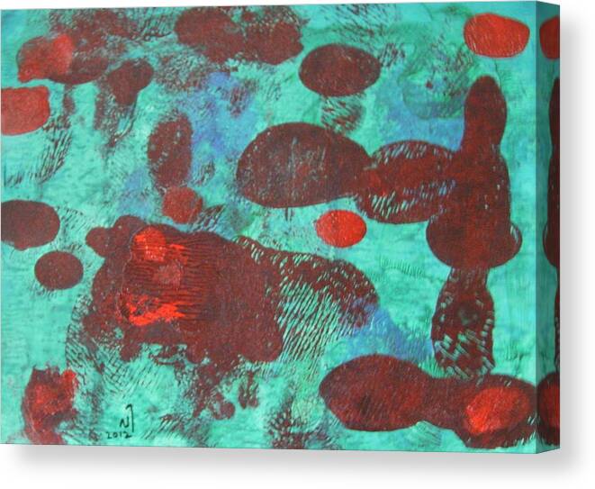 Abstract Canvas Print featuring the painting No. 359 by Vijayan Kannampilly