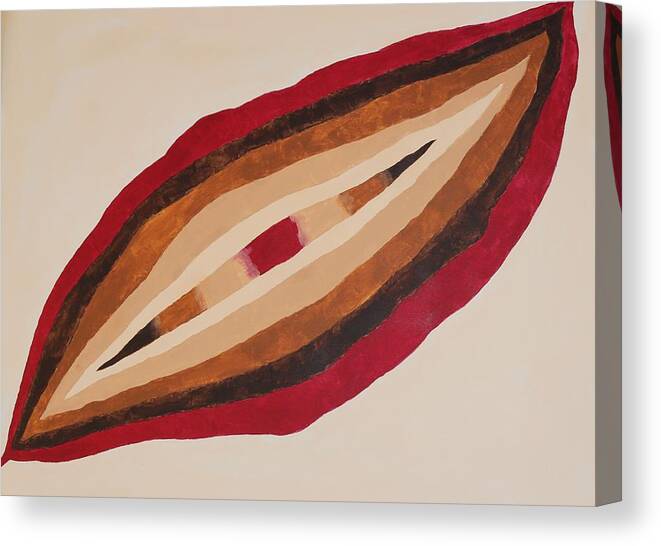 Leaf Canvas Print featuring the painting Open Leaf by Chevonne Witherspoon