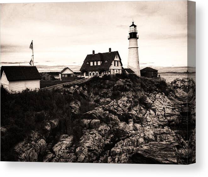 Portland Canvas Print featuring the photograph Portland Head by Kelly Reber