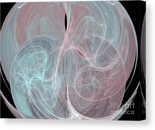 Abstract Canvas Print featuring the digital art Quadrant by Kim Sy Ok