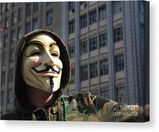 Anonymous Canvas Print featuring the photograph Rage Against the Machine by Andrea Kollo