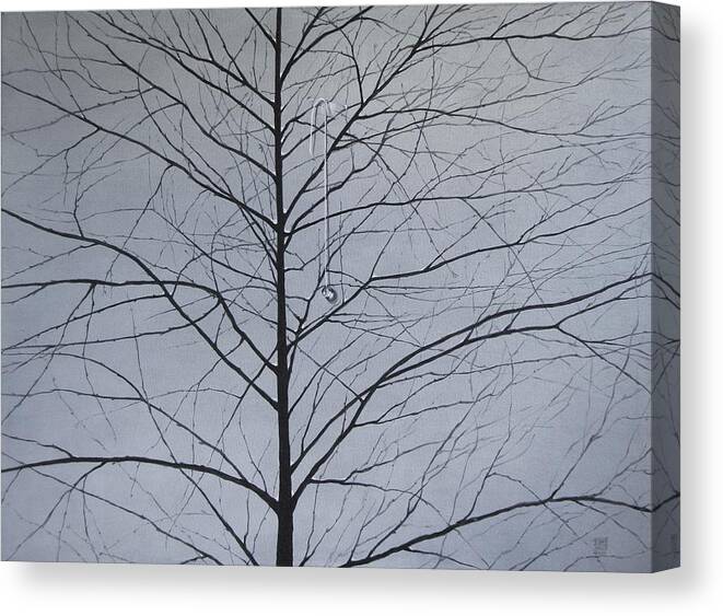 Winter Trees Canvas Print featuring the painting Sorrow by Roger Calle
