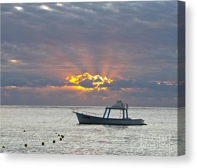 Photography Canvas Print featuring the photograph Sunrise - Puerto Morelos by Sean Griffin