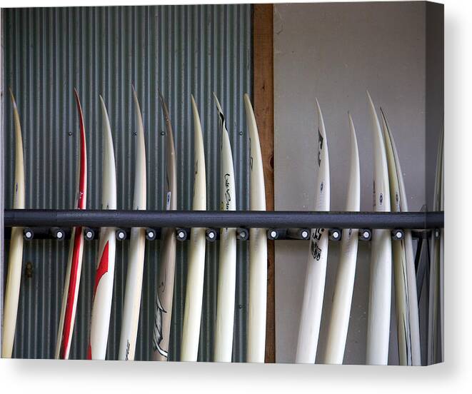 Surf Canvas Print featuring the photograph Surfboards by Ivan SABO