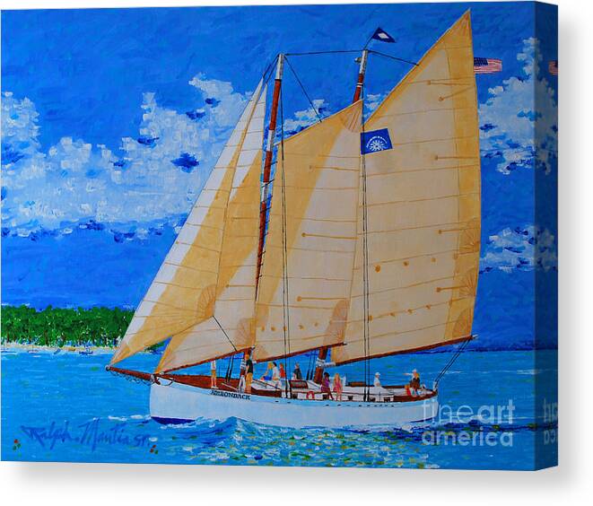 Ocean Canvas Print featuring the painting The Adirondack by Art Mantia