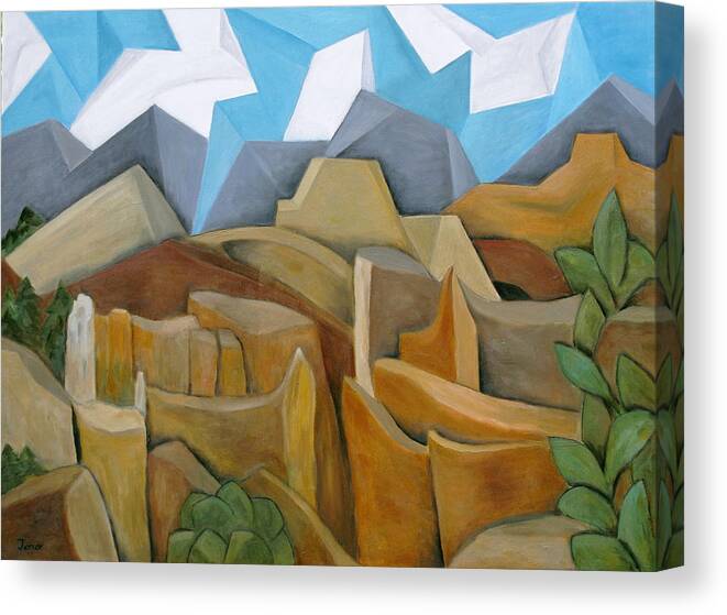Canyon Canvas Print featuring the painting The Canyon by Trish Toro