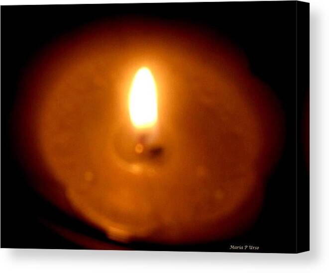 Candle Canvas Print featuring the photograph Vigil by Maria Urso