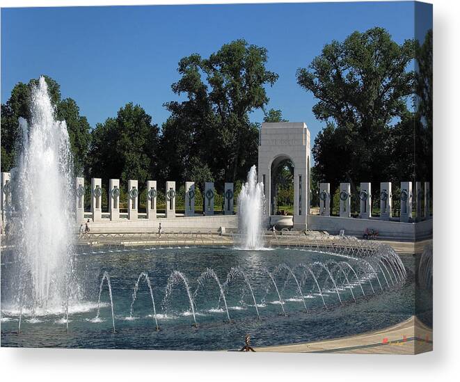 Scenic Canvas Print featuring the photograph World War II Memorial--Atlantic Pavilion DS039 by Gerry Gantt