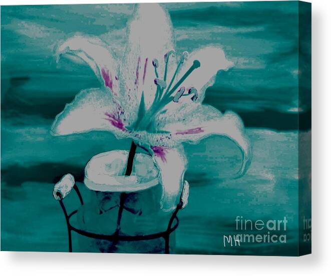 Photo Canvas Print featuring the photograph Abstract Lily #1 by Marsha Heiken