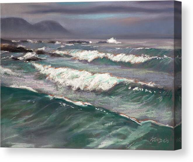 Art Canvas Print featuring the painting Onrusrivier Beach by Christopher Reid