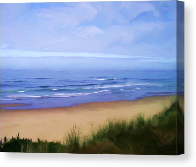 Beaches Canvas Print featuring the painting Oregon Coast #1 by Shelley Bain