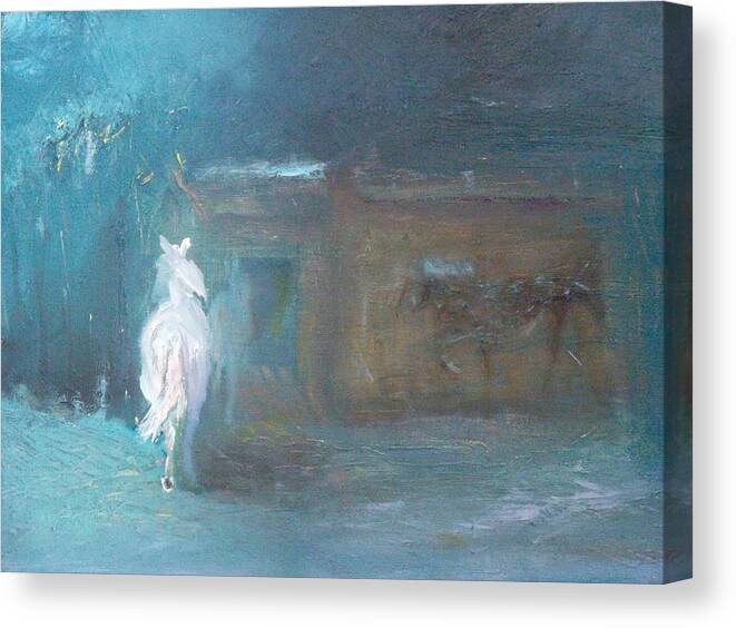 Horses Canvas Print featuring the painting Returning Home by Susan Esbensen