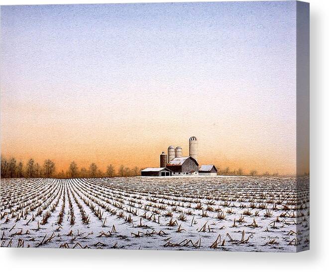Cornfield Canvas Print featuring the painting Untitled #26 by Conrad Mieschke