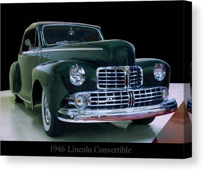 1946 Lincoln Convertible Canvas Print featuring the photograph 1946 Lincoln Convertible by Flees Photos