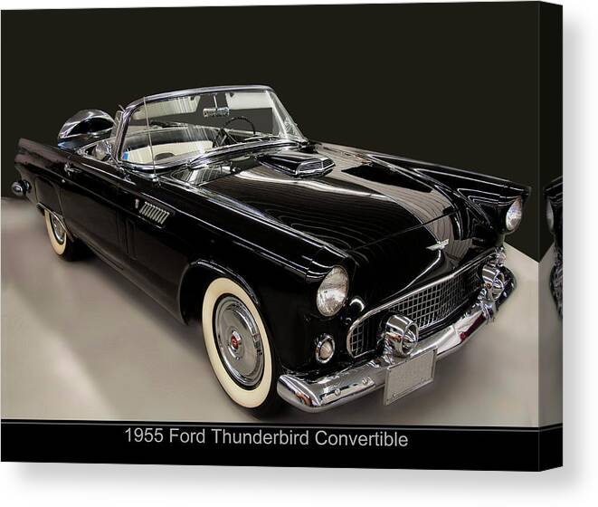 1955 Ford Thunderbird Canvas Print featuring the photograph 1955 Ford Thunderbird Convertible by Flees Photos
