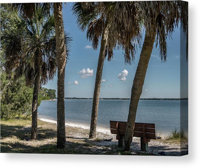 Florida Canvas Print featuring the photograph Quiet beach #2 by Jane Luxton