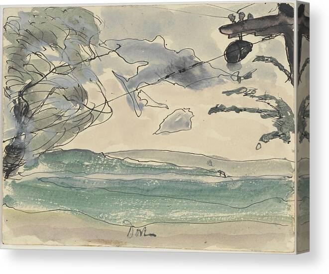 Arthur Dove Canvas Print featuring the painting Seneca Lake #2 by Arthur Dove