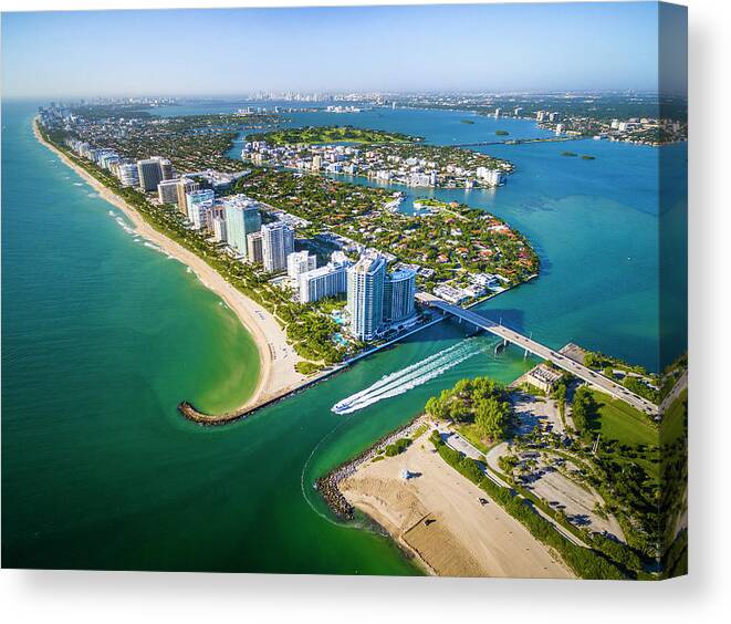 Background Canvas Print featuring the photograph Welcome to Miami #3 by Evgeny Vasenev