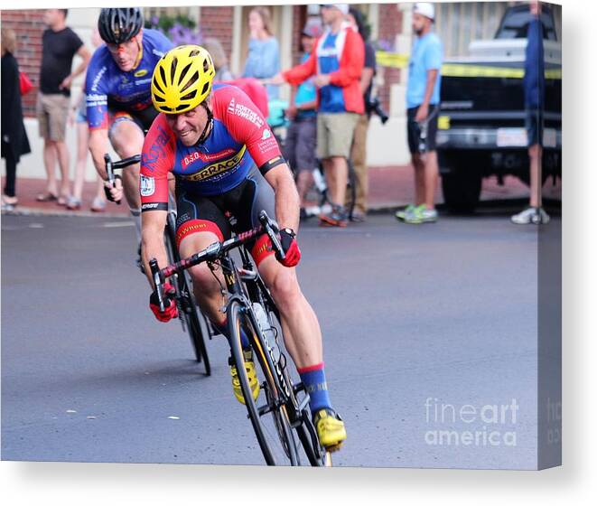 Cycle Racing Canvas Print featuring the photograph Team ERRACE #36 by Donn Ingemie