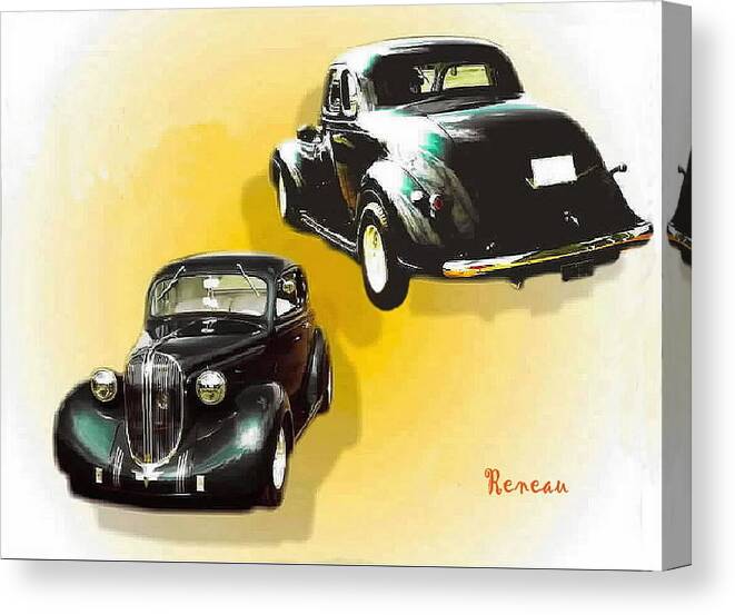 Autos Canvas Print featuring the photograph '38 Plymouth #38 by A L Sadie Reneau