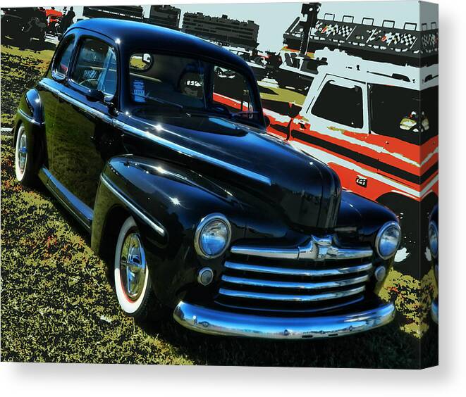1947 Canvas Print featuring the photograph '47 Ford Coupe #47 by Vic Montgomery