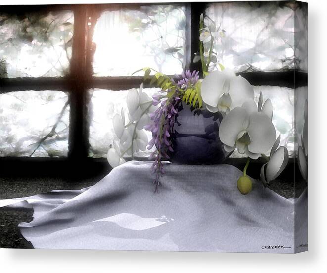 Orchid Canvas Print featuring the digital art A Dream of Orchids by Cynthia Decker