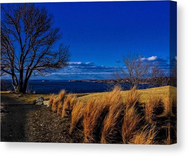 Altered State Original Canvas Print featuring the photograph A Side Path by Mark Myhaver