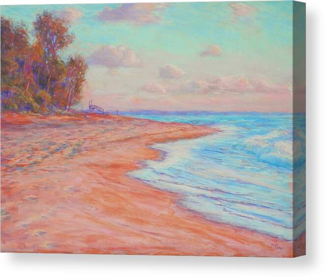 Water Canvas Print featuring the painting A Summer Evening by Michael Camp