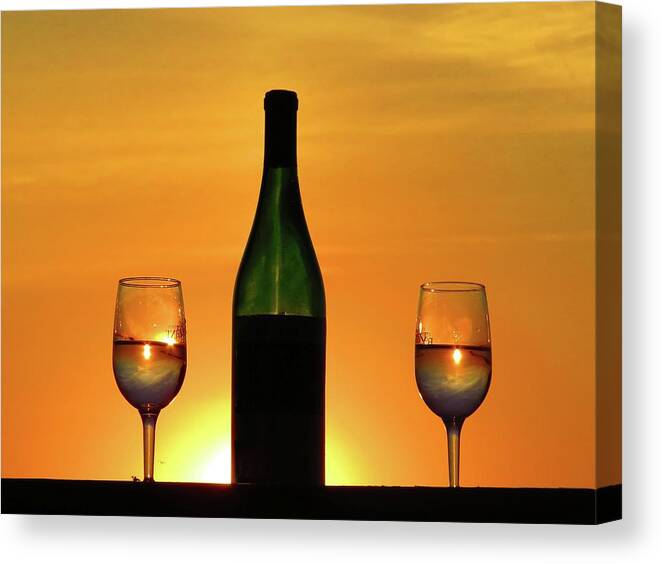 Thousand Islands Canvas Print featuring the photograph A sunset in each glass by Dennis McCarthy