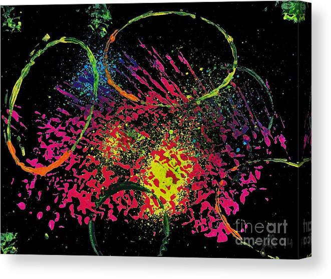 Lori Kingston Canvas Print featuring the painting Abstract #2 by Lori Kingston