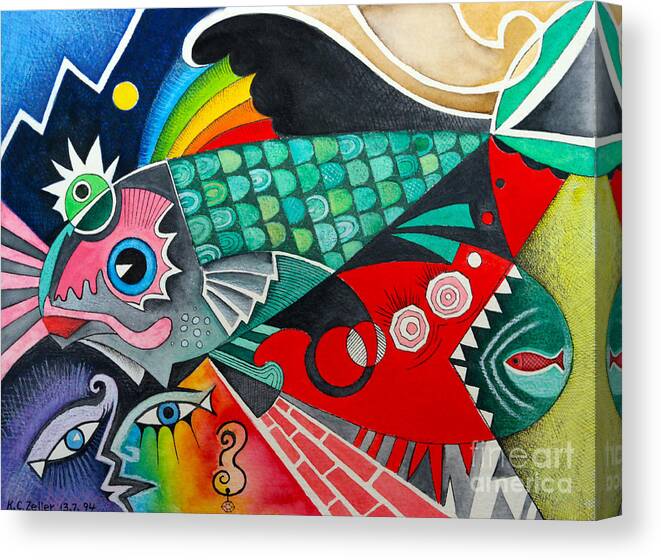 Abstract Fish Canvas Print Canvas Art By Karin Zeller
