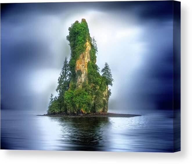 Photography Canvas Print featuring the photograph Alaskan Mystic Island by Don Wolf