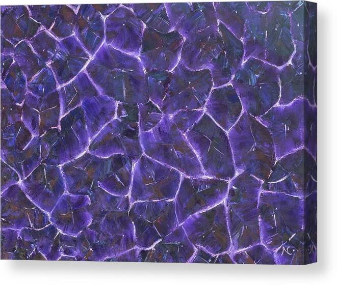 Amethyst Canvas Print featuring the painting Amethyst by Neslihan Ergul Colley