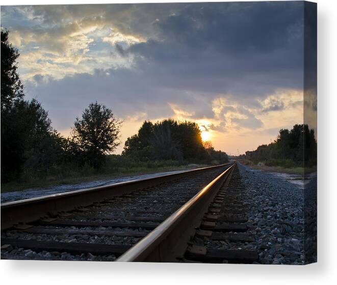 Train Canvas Print featuring the photograph Amtrak Railroad System by Carolyn Marshall