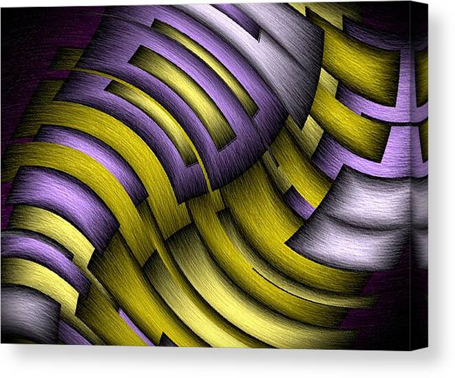 Abstract Canvas Print featuring the digital art An Abstract Slope by Terry Mulligan