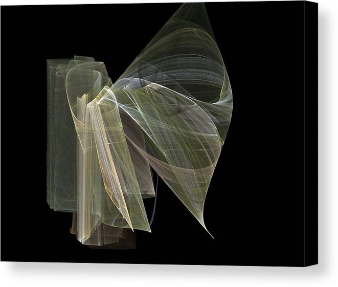 Experimental Canvas Print featuring the digital art And the Angel spoke..... by Jackie Mueller-Jones